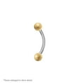 thumbnail image 1 of Curved Barbell 16G Eyebrow Piercing - Cartilage, Rook, Tragus - 3 Color Options, 1 of 3