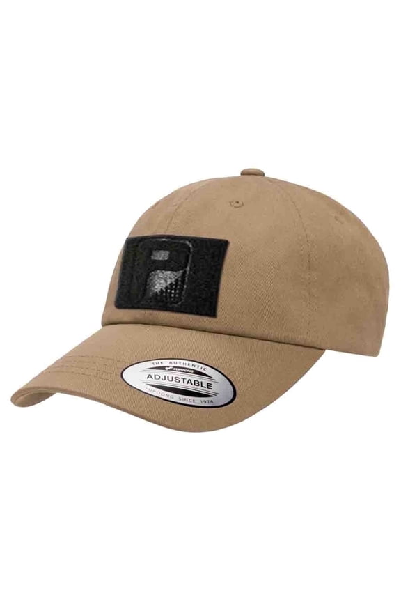 Curved Bill Adjustable Dad Hat by Pull Patch Khaki