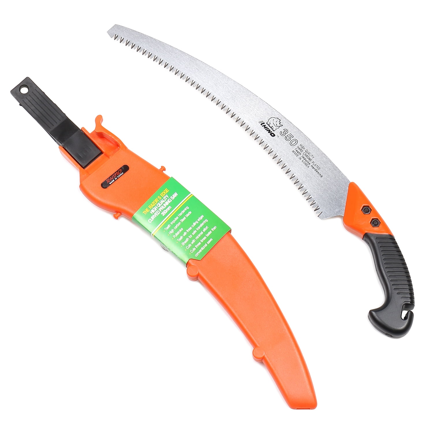 20 inches Curved Blade Saw with Scabbard, Heavy Duty Pruning Saw, Steel