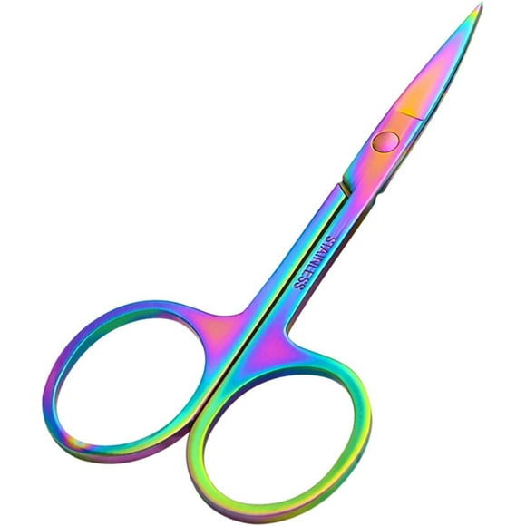 Curved Blade - Stainless Steel - For Manicure, Pedicure, Cuticle, Thick Toenails, Beard, Nose, Hair-Trimming - Unisex Grooming Nail Scissors For Toenails