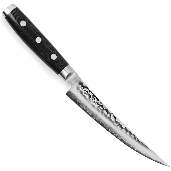 Curved Boning Knife - Made in Japan - HD Series - VG10 Hammered Damascus Stainless Steel - 6"