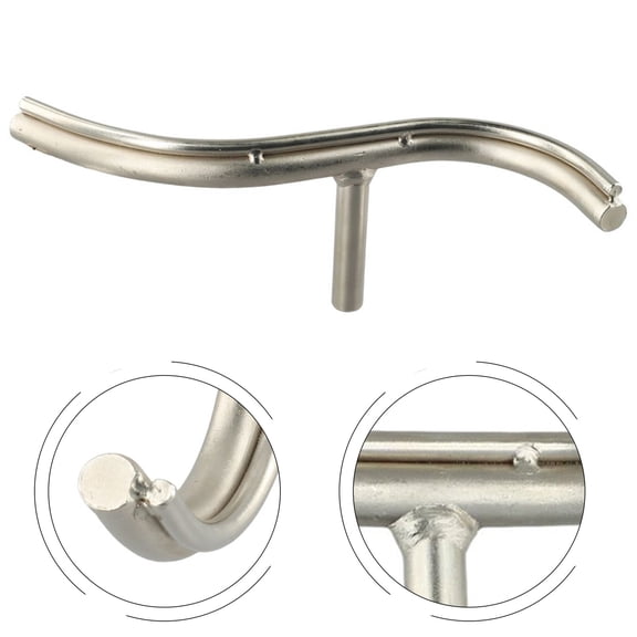 Curved Bowl Lathe Tool Rest for 16mm Base, Special-Shaped Wood Turning Holder with Concave Design, Stainless Steel 11.8 Inch Support for Smooth Woodworking