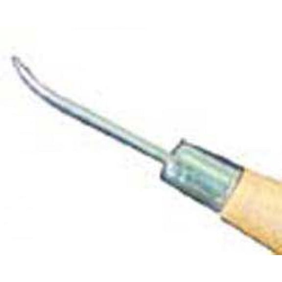 Curved Burnisher with Wooden Handle