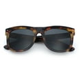 thumbnail image 1 of Curved Concave Face Oversized Horn Rim Plastic Retro Sunglasses Tortoise - Black, 1 of 7