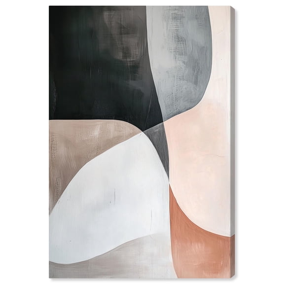 Curved Contour Canvas Geometric Abstract by Art Remedy, Gallery Wrapped, 24 x 36