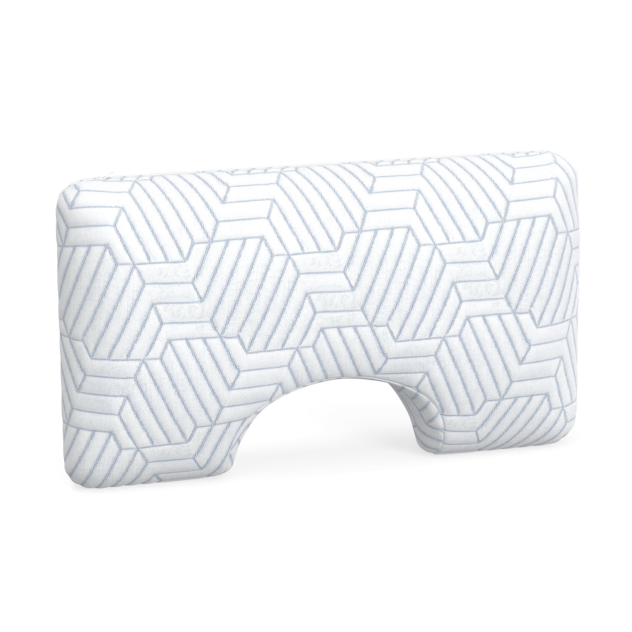 Curved Cooling Bed Pillow with Phase Change Technology White and Blue ...