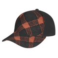 thumbnail image 1 of Curved Design Along The Top Of The Baseball Cap Reinforced Adjustable Breasted Four Seasons Available Argyle Plaid Darksalmon_3, 1 of 8