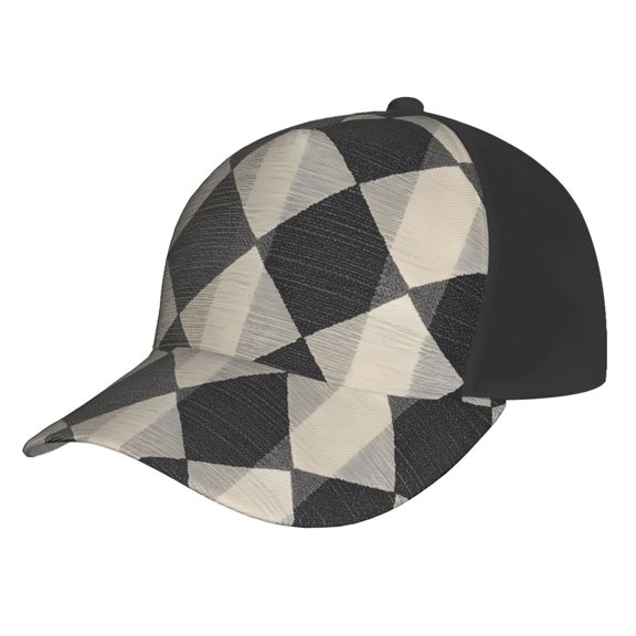 Curved Design Along The Top Of The Baseball Cap Reinforced Adjustable Breasted Four Seasons Available Argyle Plaid Dimgray_40978_3