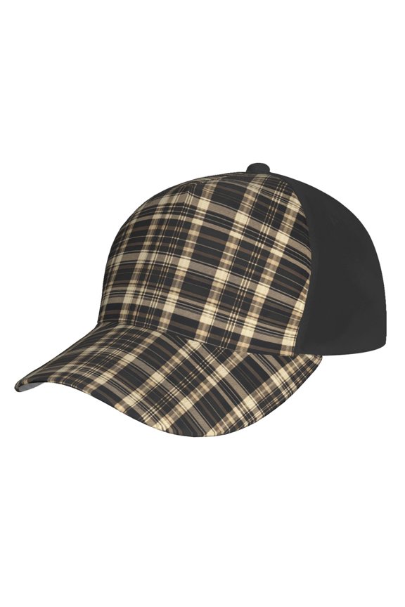 Curved Design Along The Top Of The Baseball Cap Reinforced Adjustable Breasted Four Seasons Available Saddlebrown Buffalo Plaid Check Tartan Scotland_4