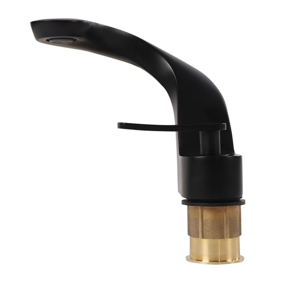 Curved Design Arc Mixer Tap Elegant Faucet for Kitchen and Bathroom with Hot/Cold Water Control, Brass Body Matte Black -Modern  Design