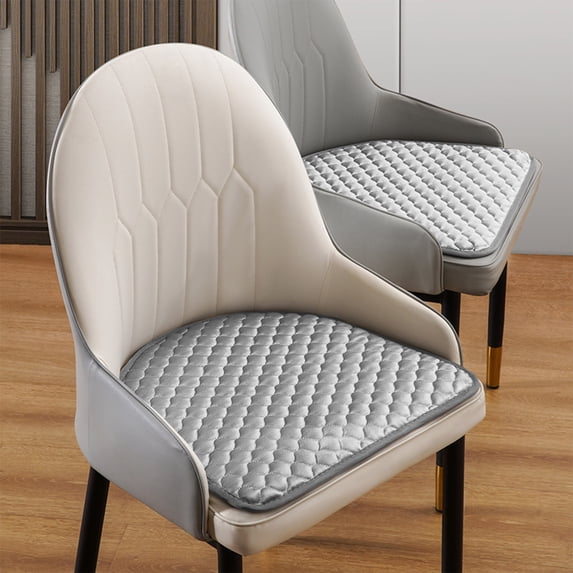 Curved Dining Chair Cushion, 45x44cm Non-Slip Seat Pad, Machine Washable Linen-Like Fabric for Office & Home, 1 Count
