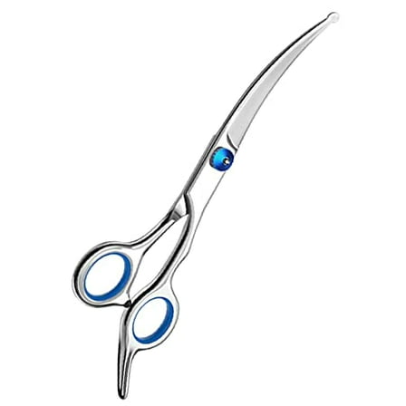 Curved Dog Grooming Scissors,Pet Hair Scissors with Safety Round Tips,Heavy Duty Titanium Stainless Steel,Professional Dogs Cats Pets Grooming Shears