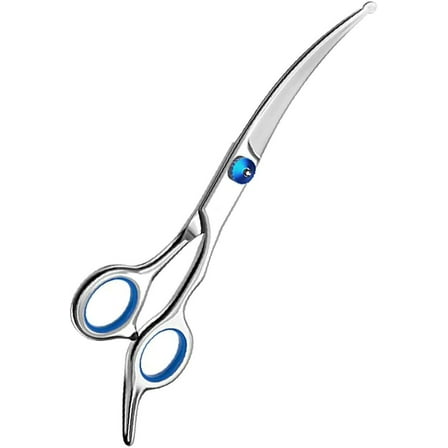 Curved Dog Grooming Scissors,Pet Hair Scissors with Safety Round Tips,Heavy Duty Titanium Stainless Steel,Professional Dogs Cats Pets Grooming Shears