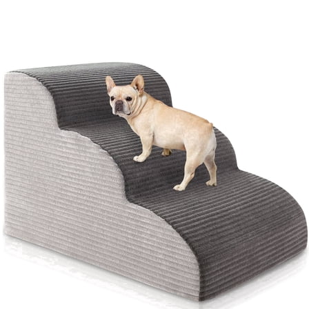 Excibubblebearbb 3-Tiers Dog Stairs & Ramp Suitable for Beds and Sofas, Pet Stairs of Height Suitable for Small Dogs and Cats