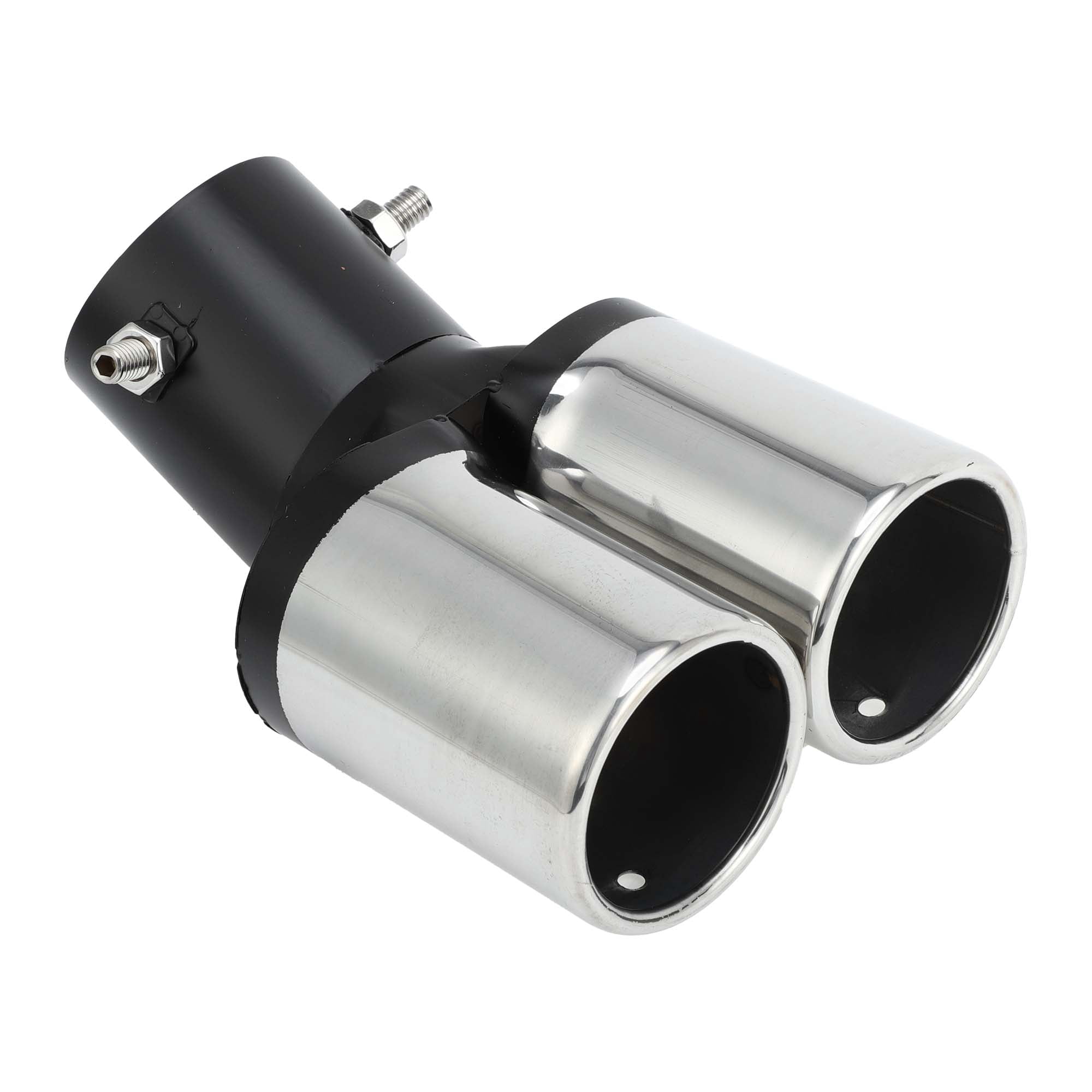 Curved Dual Exhaust Tip, 2.4" Inlet 4.9" Outlet 6.3" Length Tailpipe ...