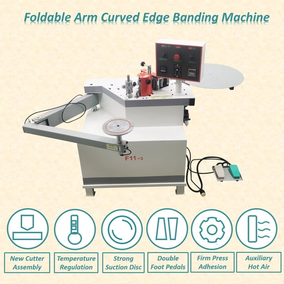 Curved Edge Trimming Machine Rocker Foldable Arm Commercial 220V 3.8KW