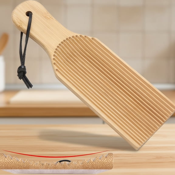 Curved Gnocchi Board Paddle, Makers for Authentic Italian Gnocchi, Wood Pasta Making Tools, Butter Mold, Perfect Ridges, Easy to Use and Clean, Dough Cavatelli Board, Taste Party.