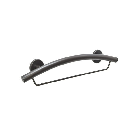 Curved Grab Bar and Towel Rack for Bathroom Shower Kitchen/304 Stainless/Oil Rubbed Bronze/ 24"x 5"