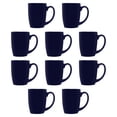 thumbnail image 1 of Curved Java Coffee Mug Set - 10 Pack - 12 Oz. - Stoneware Restaurant Cups - Cobalt Blue, 1 of 5