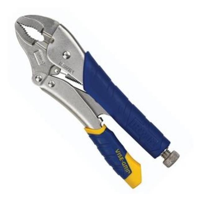 Curved Jaw Locking Pliers With Wire Cutter