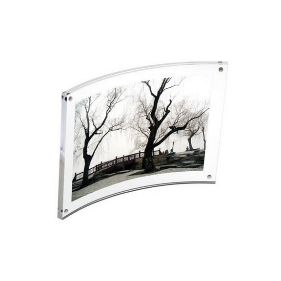 Curved MAGNET FRAME 8x6 clear acrylic by Canetti - 6x8