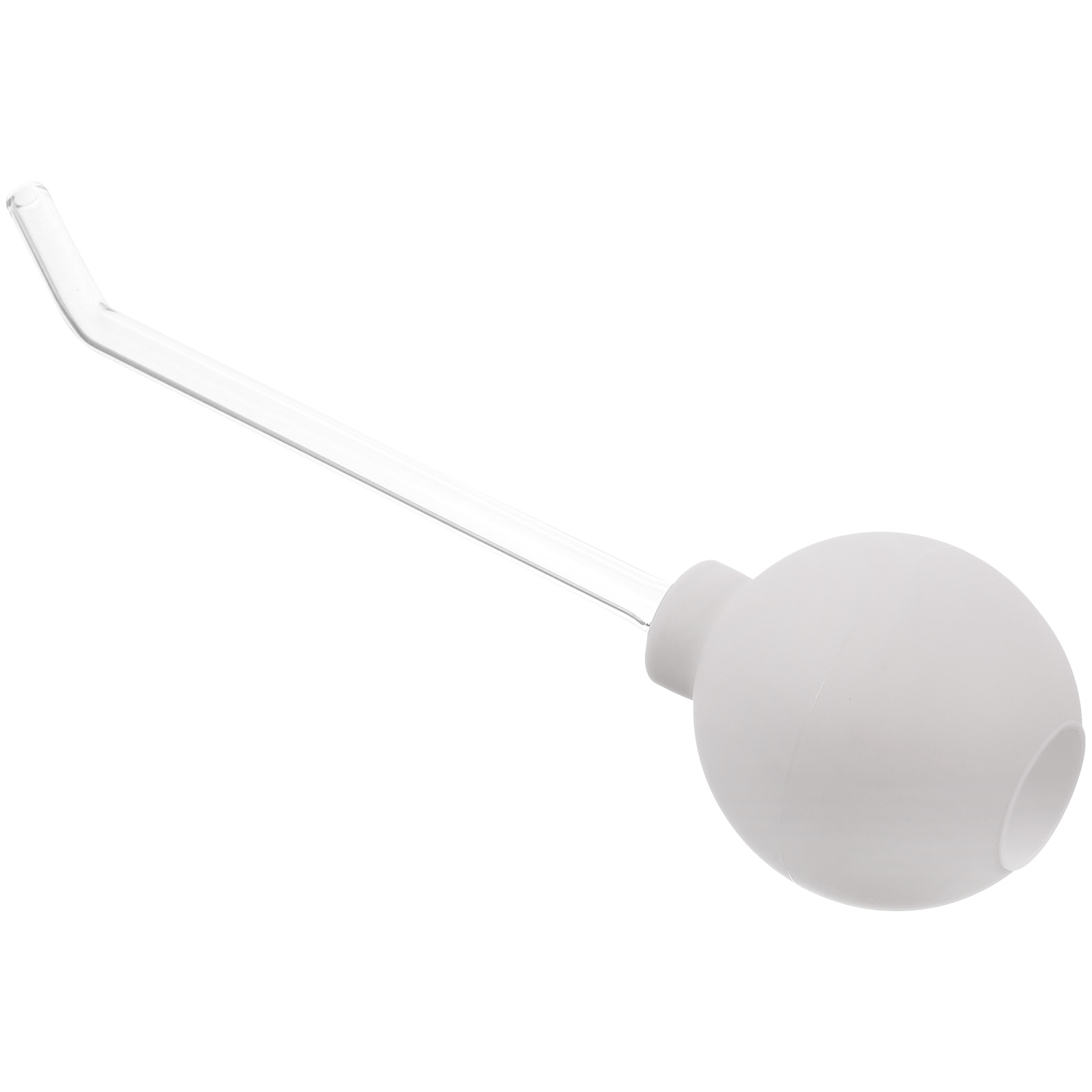 Curved Manual Glass Oral Tube Tonsil Stone Remover (pink 15° Angle