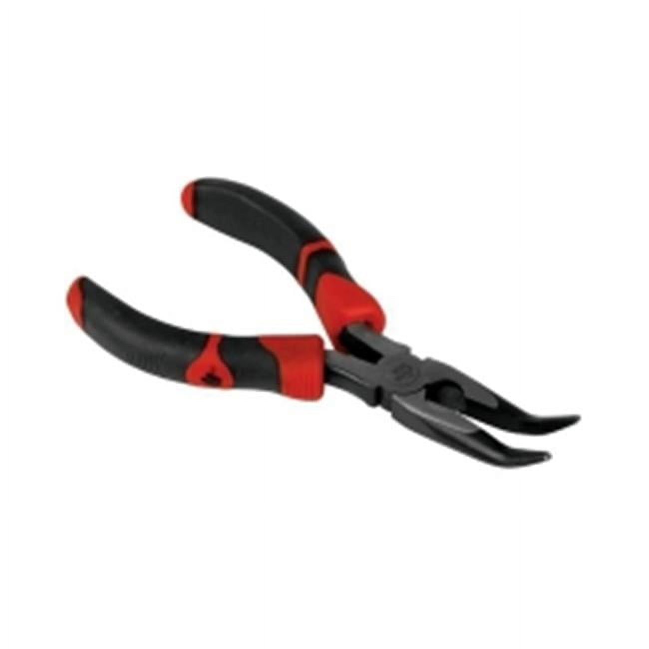 Curved & Needle Nose Pliers with Double Cushioned Grips, 6 in. Long