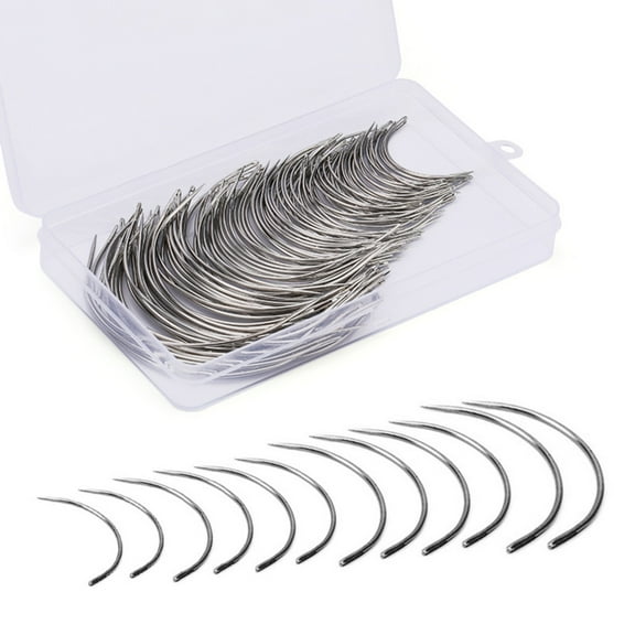 Curved Needle Set Leather Sewing Needle Saddles Needle Upholstery Needle Embroidery Needle Leather Sewing Tool for Craft