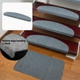 thumbnail image 1 of Curved Non-Slip Stair Treads with Fold-Down Design - Self-Adhesive Step Grips No Glue Needed, Washable Stair Mats for Indoor Steps, Anti-Slip Strips for Safety, 1 of 6