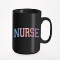 thumbnail image 1 of Curved Nurse Word, Nurses Week Merch Gift, Black 15oz Ceramic Mug, 1 of 5