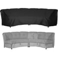 thumbnail image 1 of Curved Patio Furniture Cover for Outdoor Sectional Sofa, Waterproof and Durable,210D Patio Couch Cover, Lawn Outside Garden Furniture Winter Protective Cover. (120" L x 39" W x 36" H,Black), 1 of 9
