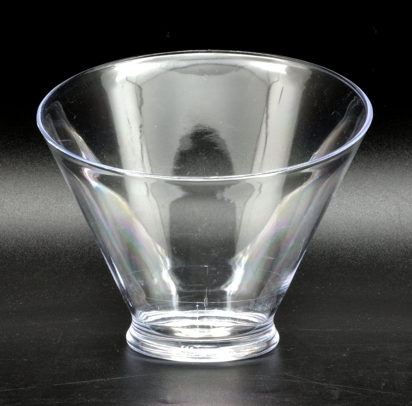 Curved Plastic Candy Bowl, Clear, Dia. 6.5" x 5.39" H, Party Favors, Way to Celebrate