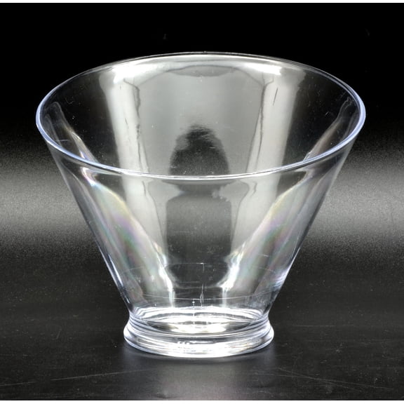 Curved Plastic Candy Bowl, Clear, Dia. 6.5" x 5.39" H, Party Favors, Way to Celebrate