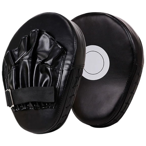 Curved Punch Mitts for Boxing, Taekwondo, Muay Thai, Sanda Training - Professional PU Leather Kick Pads with Thick Sponge Padding and Adjustable Wrist Strap, Suitable for Adults & Kids