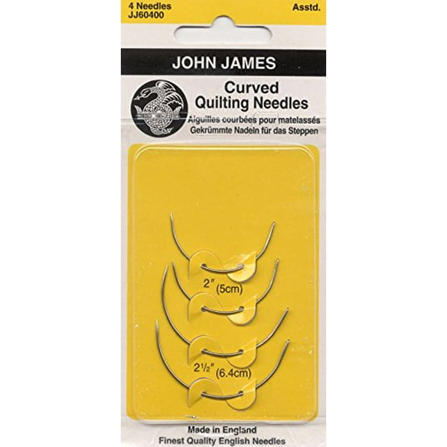 Curved Quilting Hand Needles Assorted 4/Pkg