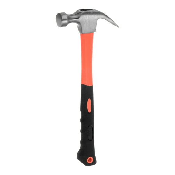 Curved Rip Claw Hammer 12oz Round Head for Nail Hammering and Pulling,Yellow Black