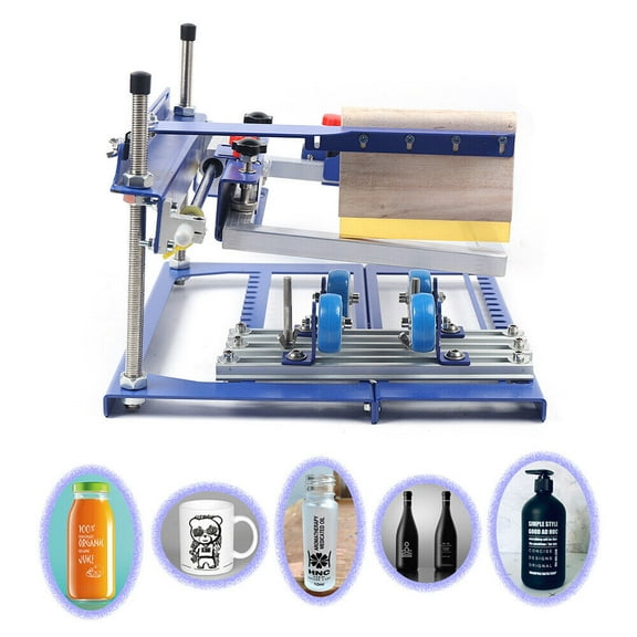 Curved Screen Printing Machine Cylindrical & Conical Printer for Pens Rods Tubes