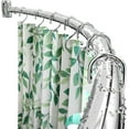thumbnail image 1 of Curved Shower Curtain Rod 35-82In(2.9-6.8Ft), Brushed Nickel Rounded Rustproof Shower Rod for Bathroom Bathtub, Arched Shower Rod, Never Rust|Extra Space|Non-Slip|Expandable|Need to Drill, 1 of 8
