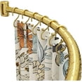 Curved Shower Curtain Rod 3582In(2.96.8Ft), Gold Round Rustproof