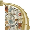 thumbnail image 1 of Curved Shower Curtain Rod 35-82In(2.9-6.8Ft), Gold Round Rustproof Shower Rod for Bathroom Bathtub, Adjustable Arched Shower Curtain Rod, Never Rust|Extra Space|Non-Slip|Expandable|Need to Drill., 1 of 6
