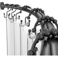 thumbnail image 1 of Curved Shower Curtain Rod 36.4-76In Adjustable, Black Round Shower Curtain Rod, Shower Rods for Bathroom, Bathtub, Stall, Bathroom Rod No Rust, Extra Space, Need to Drill, 1 of 14
