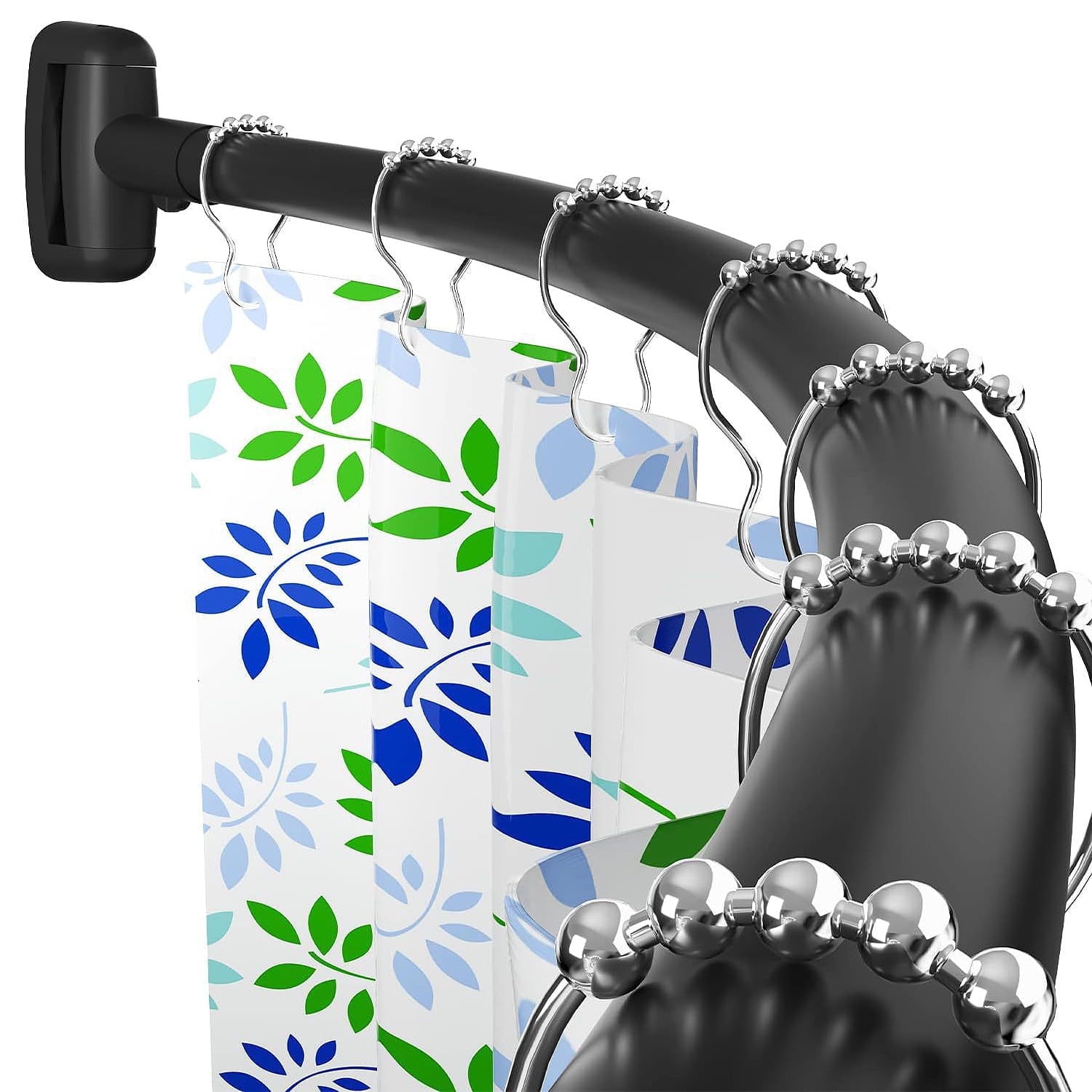 Curved Shower Curtain Rod 4372 Inches Adjustable, Aluminum Shower Rod