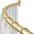thumbnail image 1 of Curved Shower Curtain Rod, Round Shower Curtain Rod 48 to 72 Inches Adjustable, Rounded Bowed Stainless Steel Shower Rods for Bathroom, Bathtub, More Shower Space, Bright Gold, Need to Drill, 1 of 7