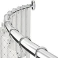 thumbnail image 1 of Curved Shower Curtain Rod, Round Shower Curtain Rod 48 to 72 Inches Adjustable, Rounded Bowed Stainless Steel Shower Rods for Bathroom, Bathtub, More Shower Space, Chrome, Need to Drill, 1 of 14