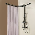 Curved Shower Curtain Rods Stainless Steel Extendable Corner Shower