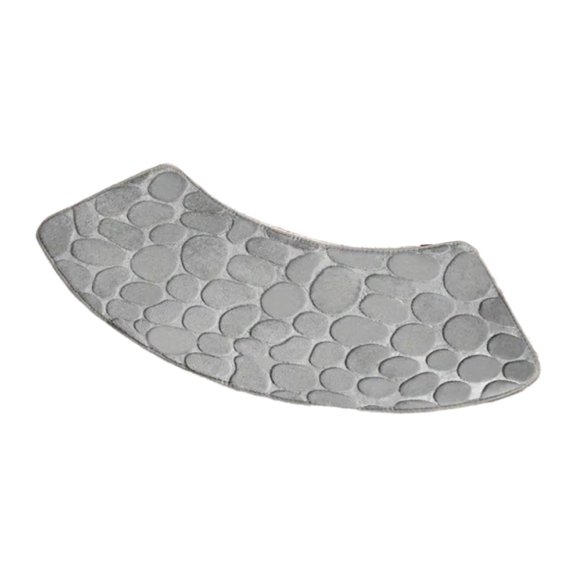 Curved Shower Mat Bath Rug Bathtub Mat Water Absorbent Washable Polyester for Household Bathroom Kitchen