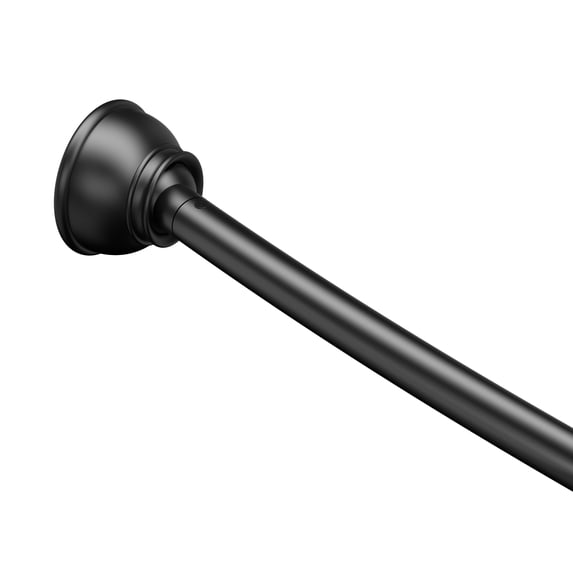 Gatco 825MX Adjustable Curved Shower Rod Set, Matte Black