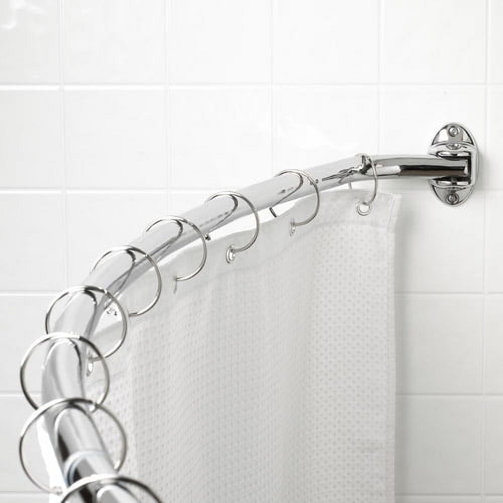 Curved Shower Rod, Stainless Steel Finis