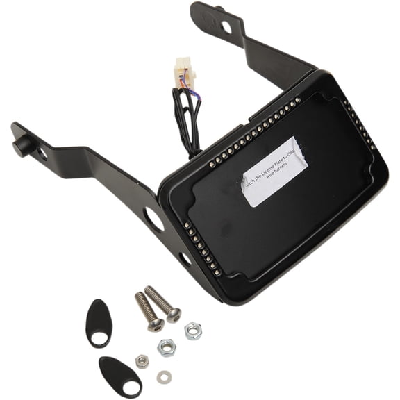 Curved Slick Signal License Plate Frame and Mount - Black
