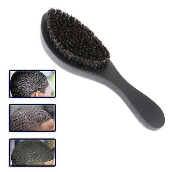Curved Soft Boar Bristle Wave Hair Brush Wooden Handle Premium Magic Wave Br WA